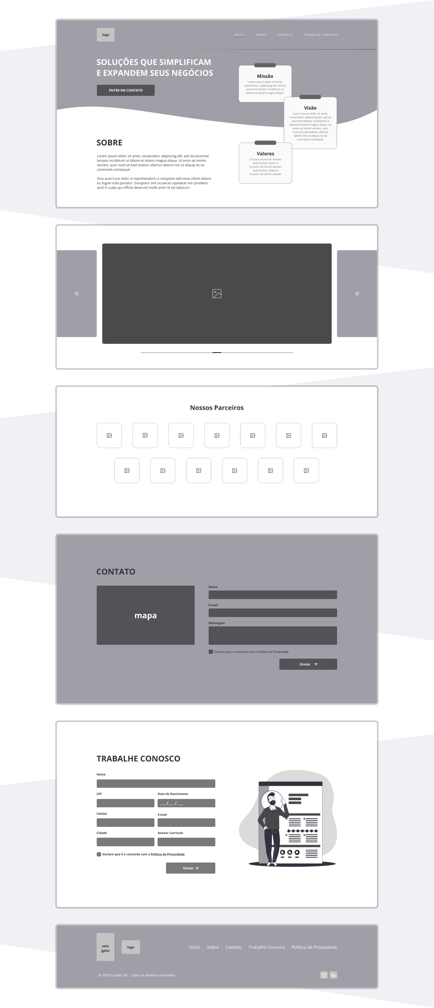 Cooper Tec - Wireframe